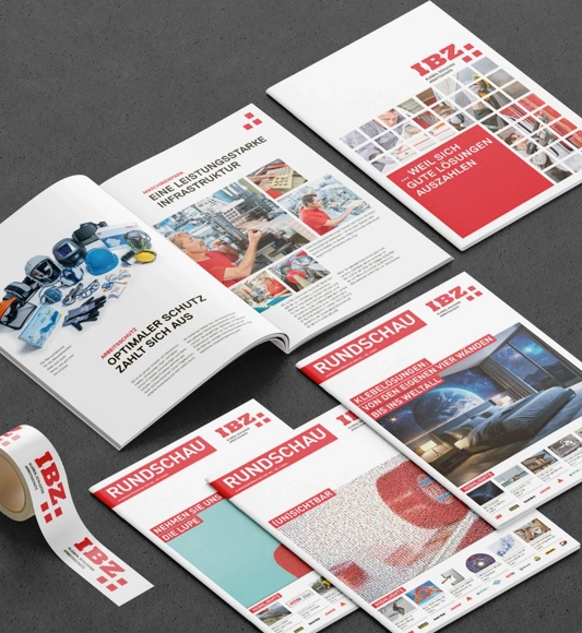 Broschüren und Kundenmagazin der IBZ Industrie AG
